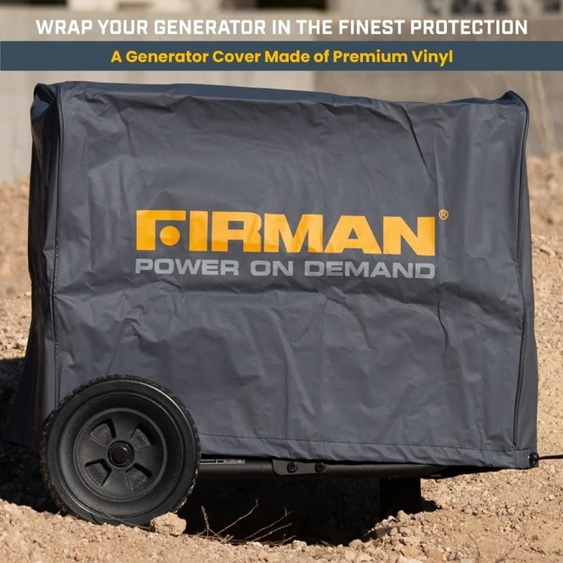Firman 1009 Large Portable Generator Cover, Heavy Duty Waterproof Vinyl, Double Insulated Protection for Generators 5000 Watts and above, with Drawstring Closure and Secure Pull Cord - Image 3